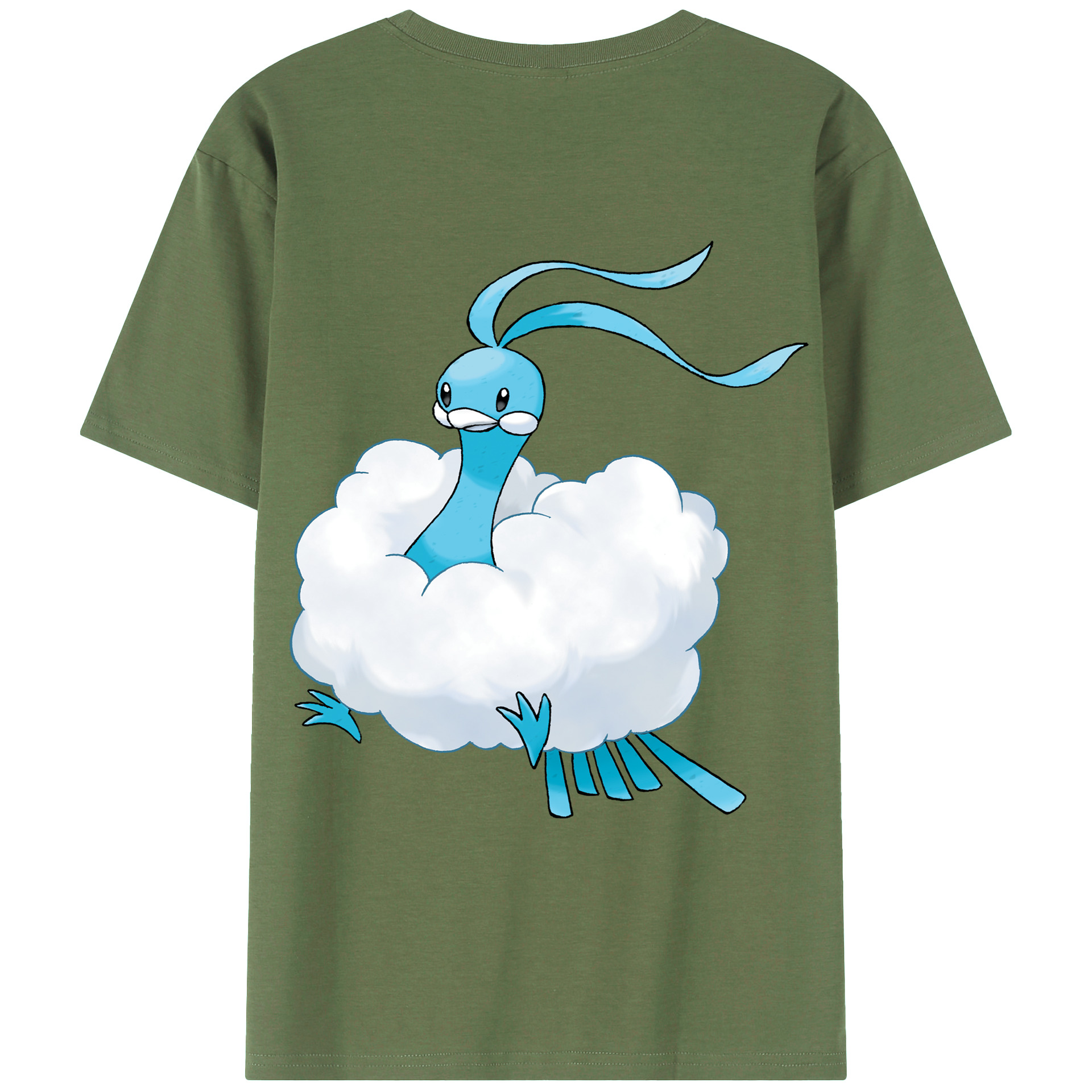 （画像用） ポケットモンスター Pokémon 綿100％ メンズ半袖Tシャツ（バックプリント） 通気性